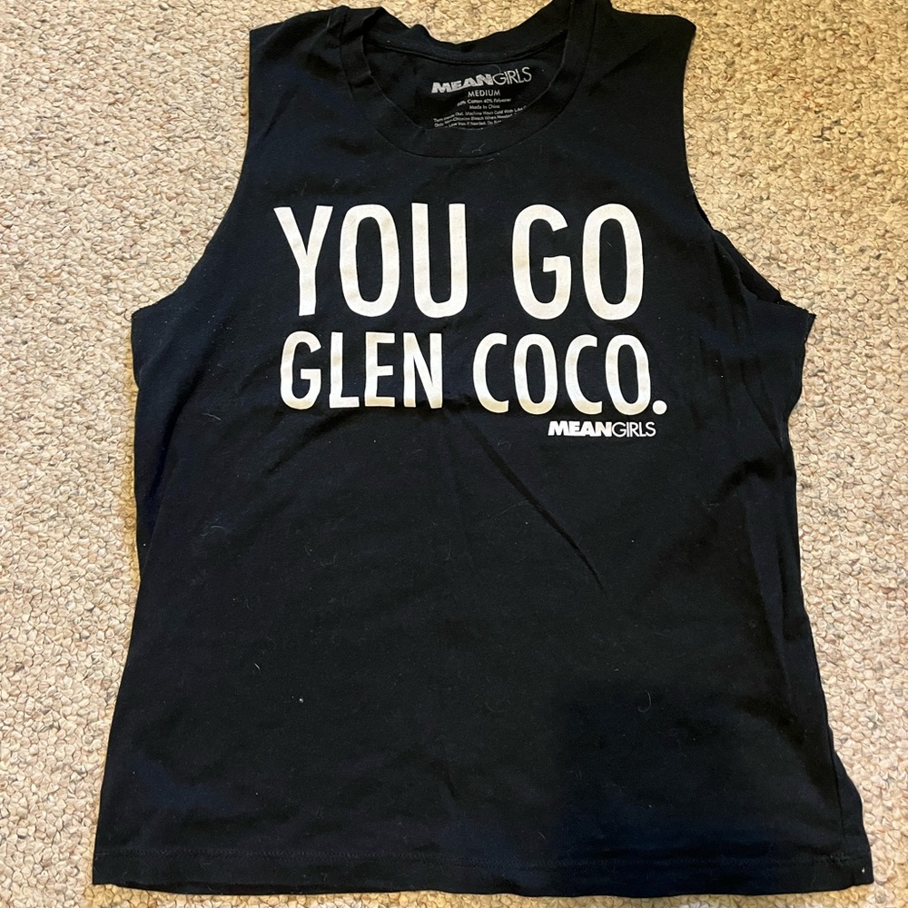 Mean girls you go Glen coco black muscle tee medium